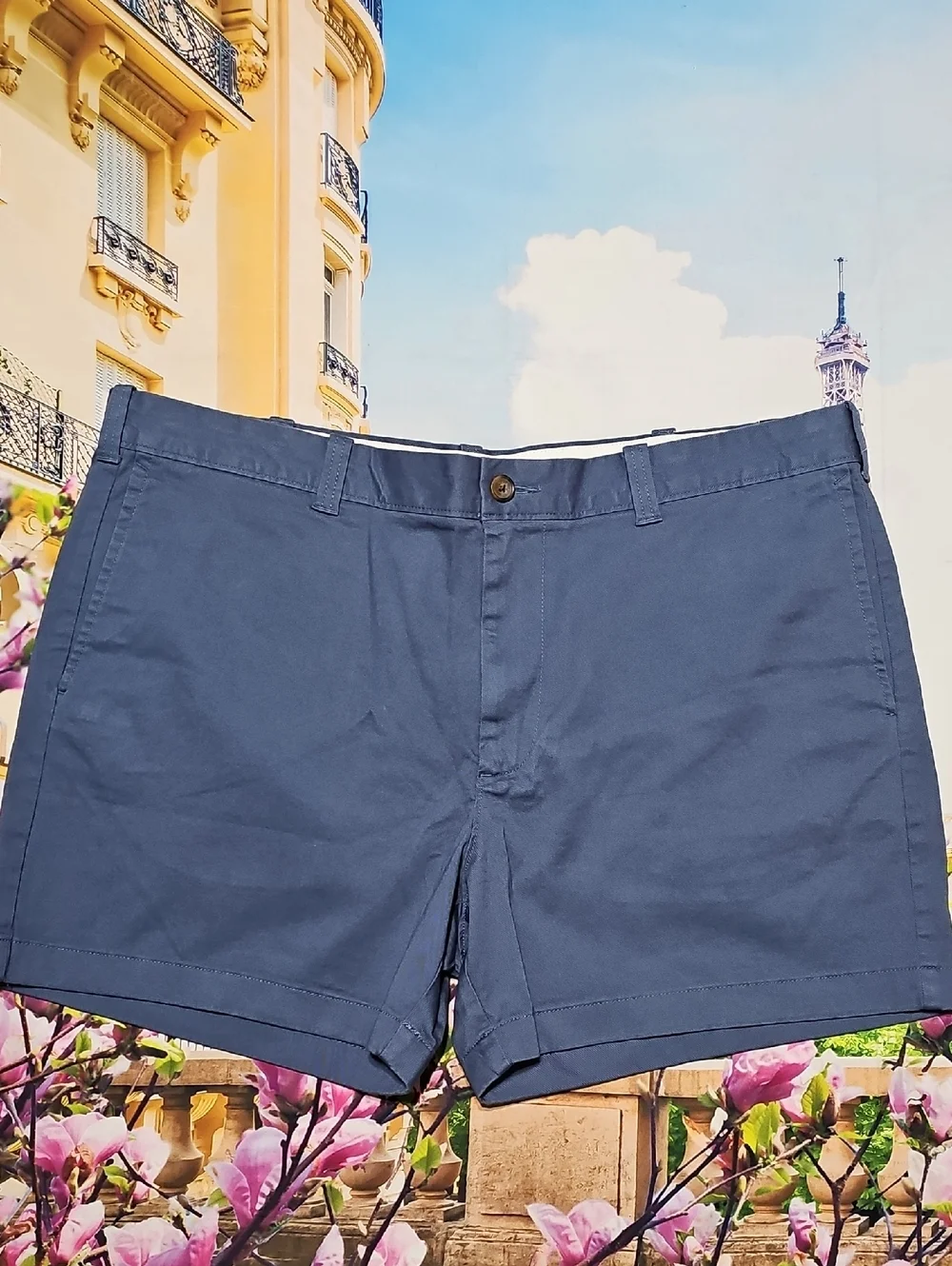 J. Crew Deep Blue Men's Flat Front Shorts Size 40 New